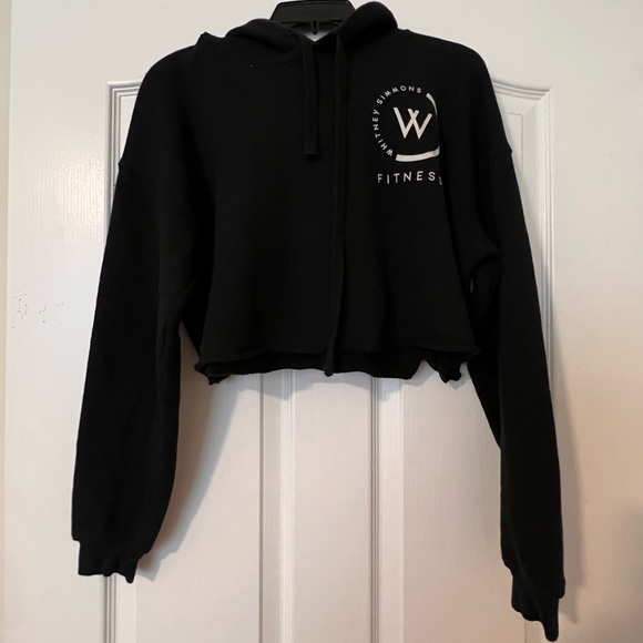 Whitney Simmons black cropped hoodie - Picture 1 of 3
